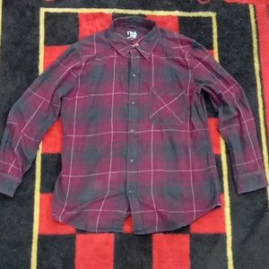 TNA plaid button down shirt